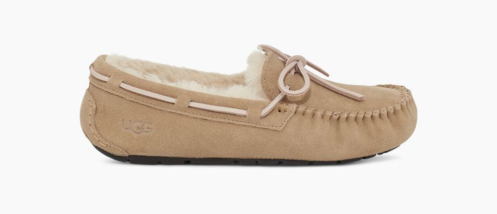 Ugg Moccasin Womens - Ugg Dakota Beige - 240RVSJKA